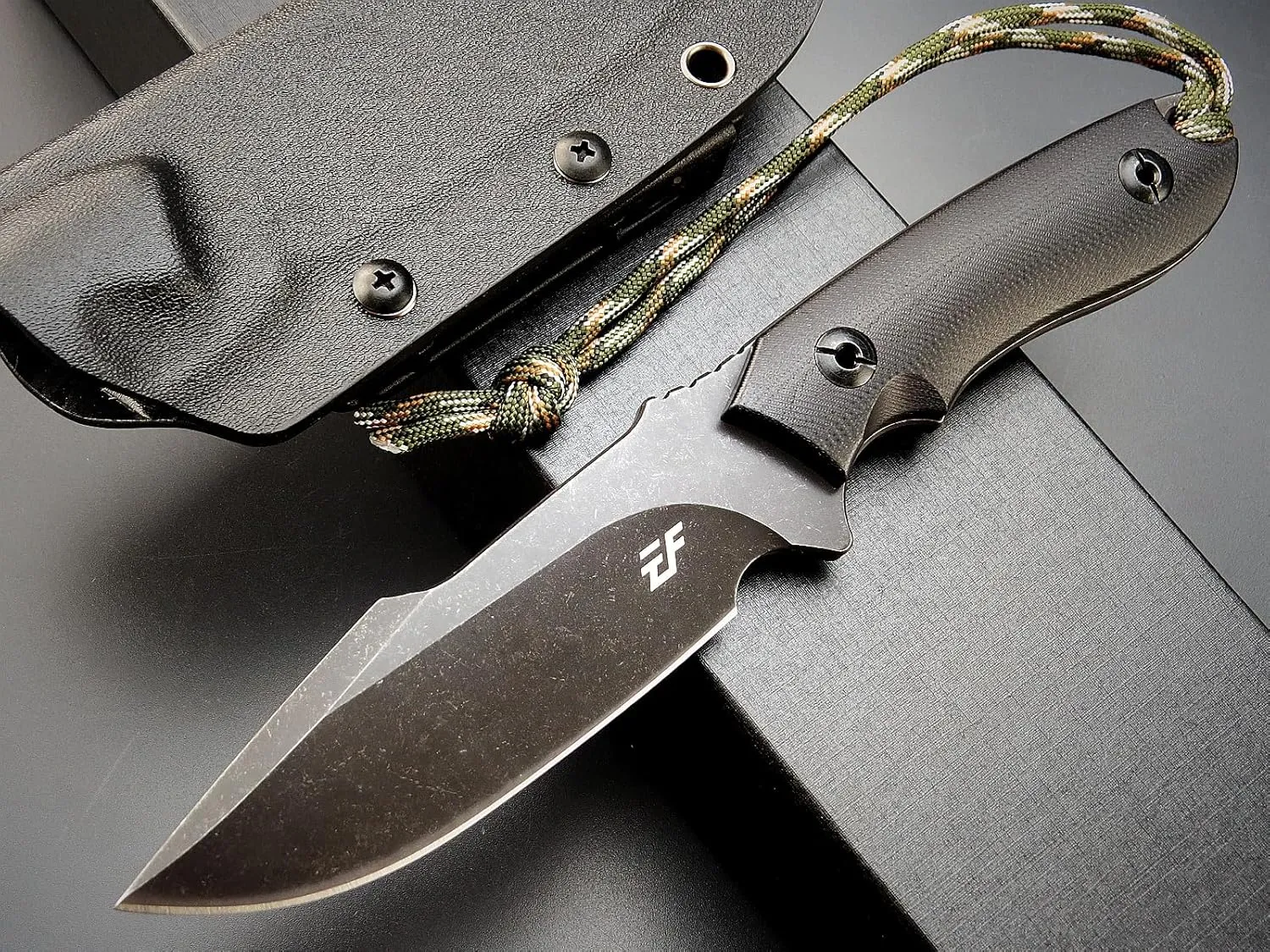 Eafengrow EF130 Fixed Blade Knife, DC53 Steel Blade,G10/Micarta Handle Full Tang EDC Fixed Knifes Straight Knife for Working Camping Hunting Field Adventure Survival