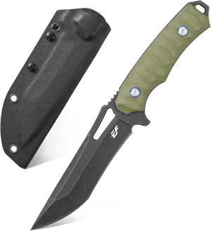 Eafengrow EF132 Fixed Blade Knife, DC53 Steel Blade,G10 Handle Full Tang EDC Fixed Knifes Straight Knife for Working Camping Hunting with Kydex Sheath