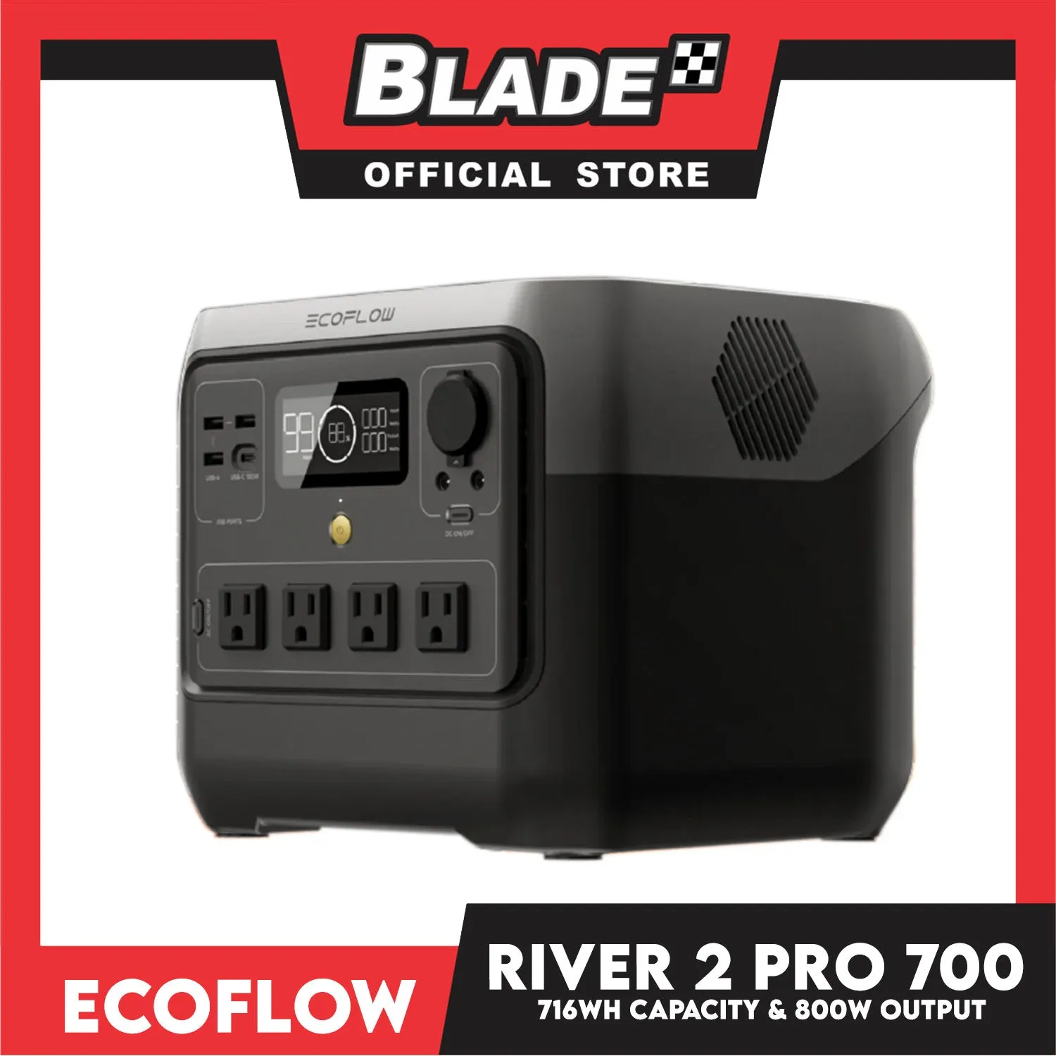 Ecoflow River 2 Pro 700 Portable Power Station 716Wh 800W