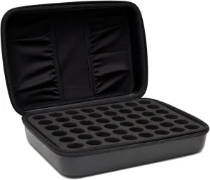 Edens Garden Essential Oil Carrying Case – Portable Travel Organizer Holds 48 Bottles (5 ml, 10 ml & Roll-Ons) – Hard Shell Zipper Storage Bag with Handle for Aromatherapy Accessories - Black