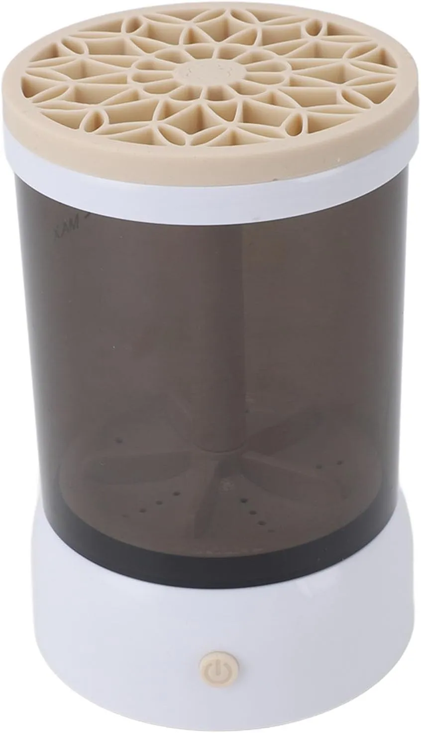 Electric Makeup Brush Cleaner, Cosmetic Brush Cleaner Machine Portable for Travel (Khaki)