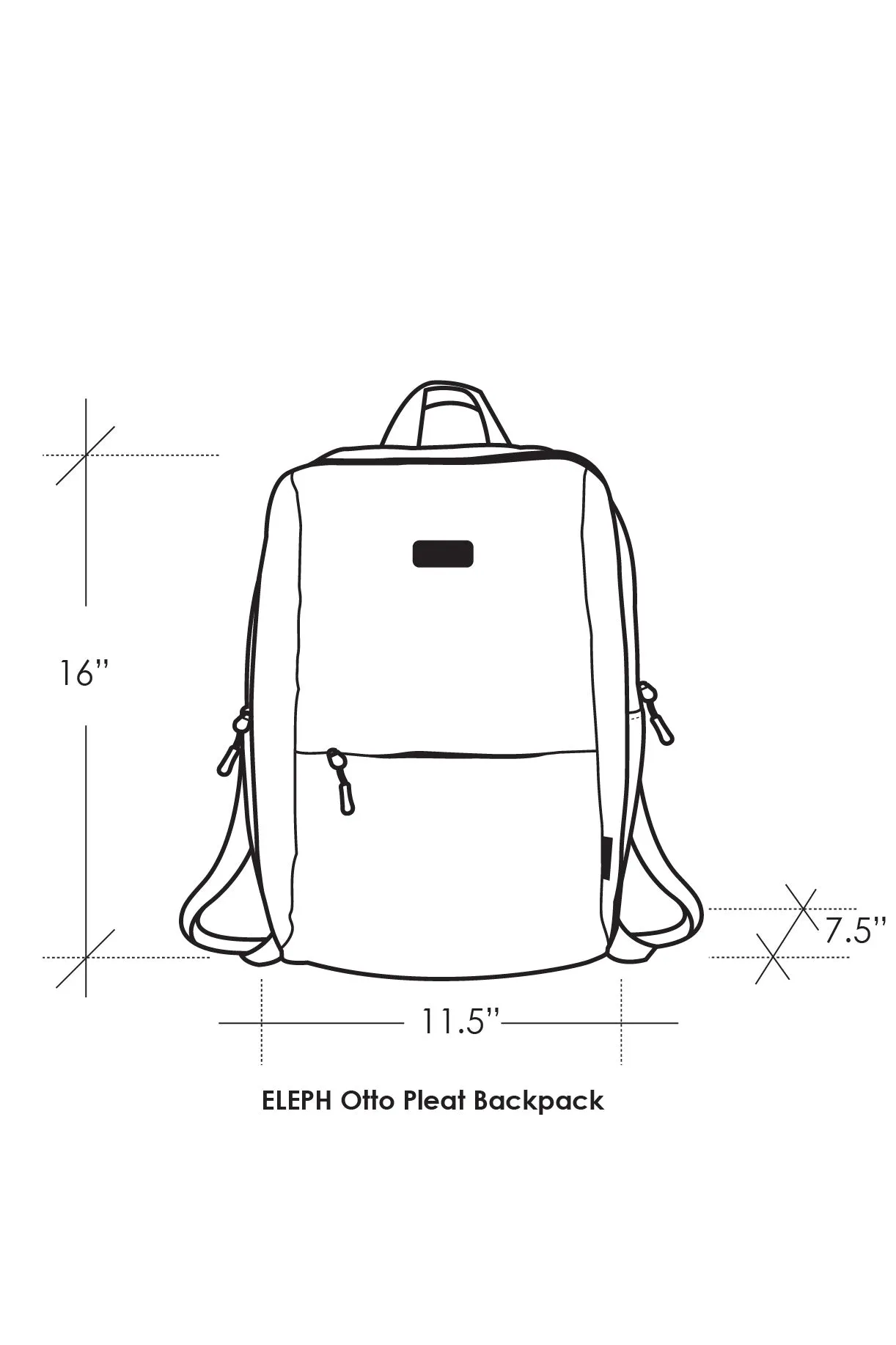 ELEPH OTTO PLEAT BACKPACK : Orange