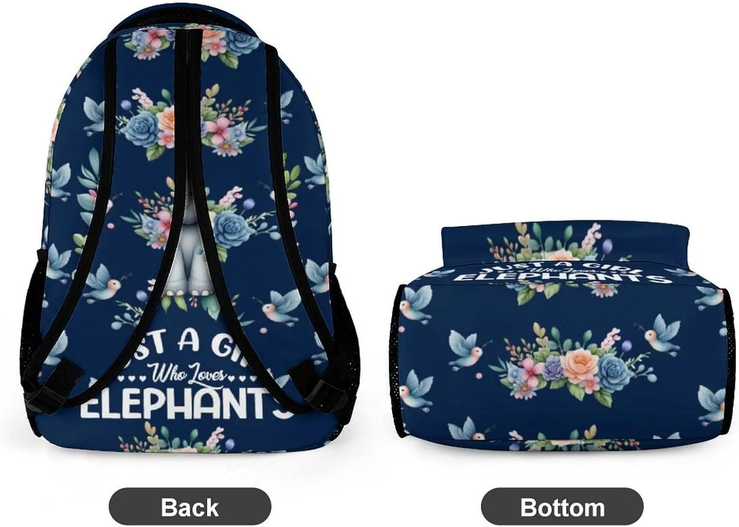 Elephant School Backpack for Kids Girls Boys, 16 Inch Cute Elephant Themed Bookbag, Personalized School Backpack for Students Children, sustainable, Lightweight, Large Capacity