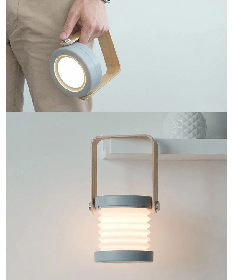Elijah Lantern Portable LED Night Light, USB Rechargeable