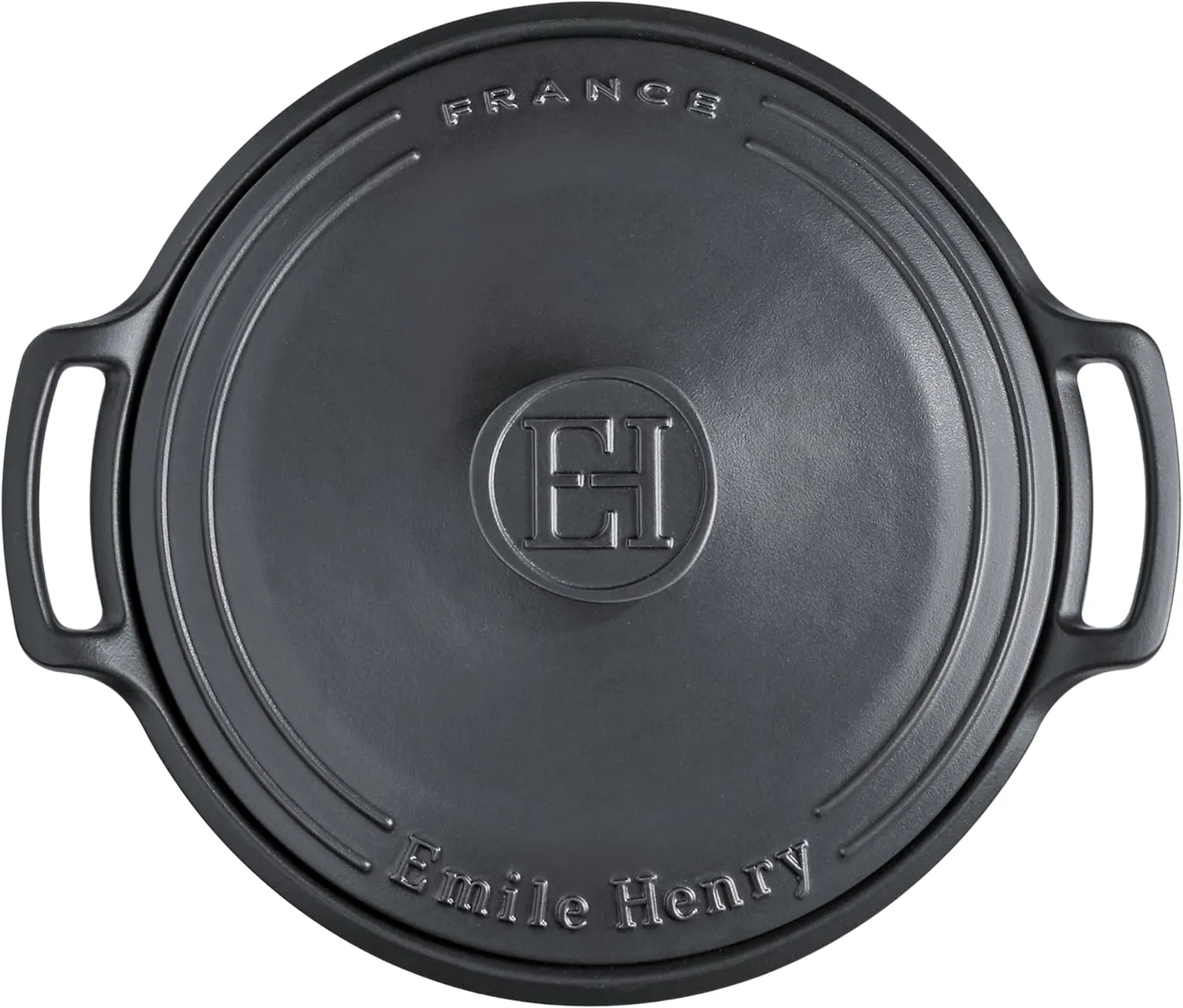 Emile Henry Made in France SUBLIME Ceramic 6 qt. Round Dutch Oven, Graphite