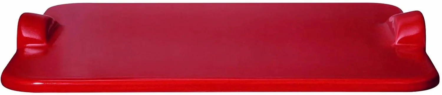 Emile Henry Rectangular Pizza Grill/Oven Stone, 19.6" x 14.0", Burgundy