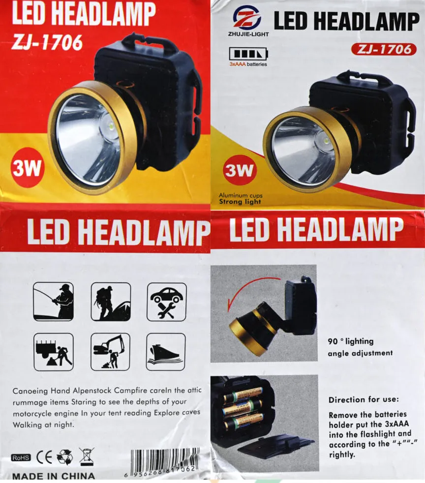 Equipment Degree angle adjustment – Cycling, Head with Super savings 90° Hunting, Camping, Fishing, For Lighting ZJ-1706 Fast delivery Lamp Forearm Model: LED 3W