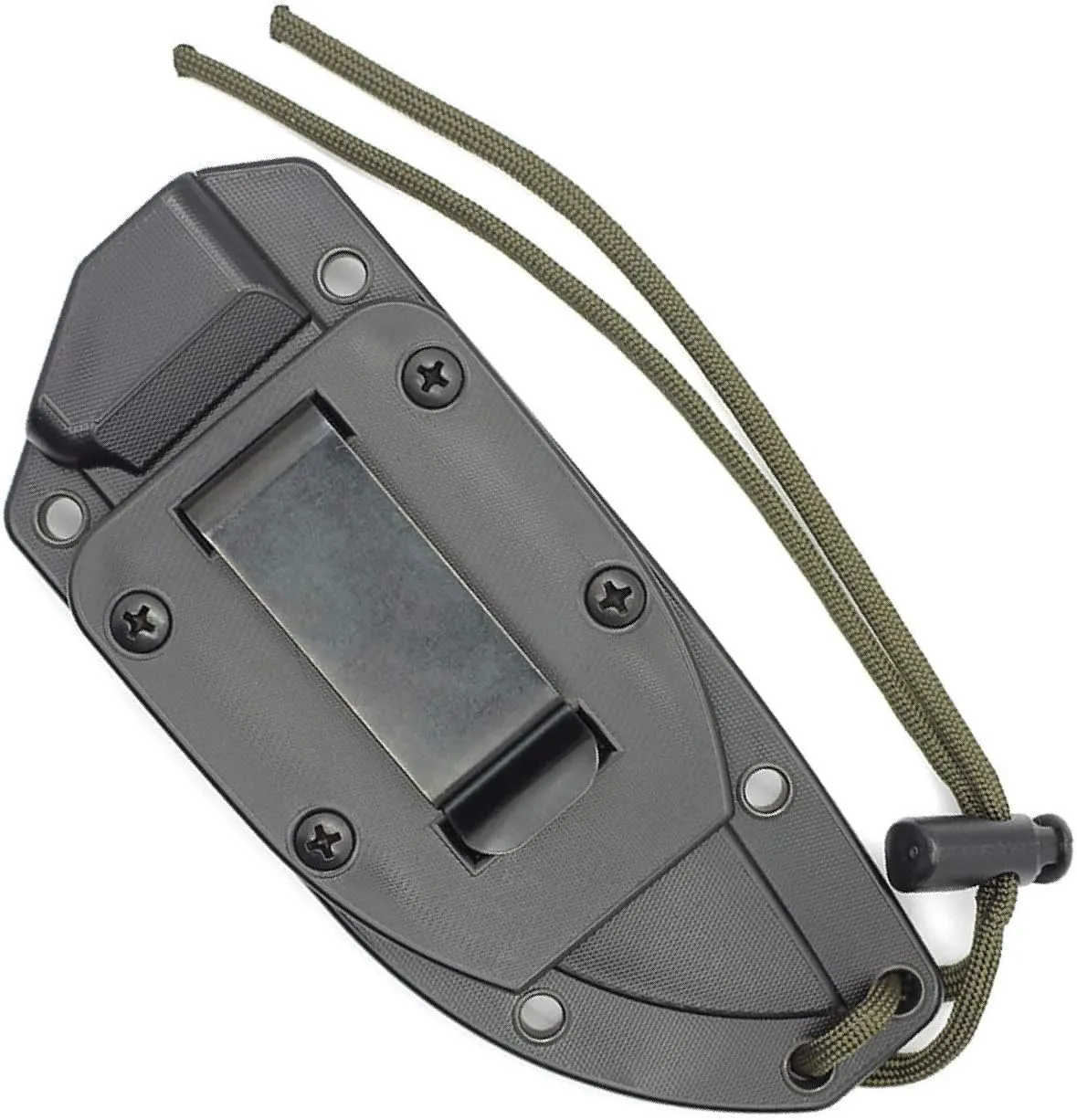 ESEE-4 Fixed Blade Knife, S35V Steel, Ambidextrous Sheath, Made in USA (Grey/Black)