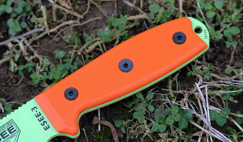 ESEE Knives 3P Fixed Blade Knife with Molded Polymer Sheath