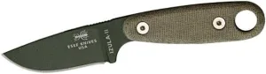ESEE Knives Izula-II Fixed Blade Knife, Micarta Handle, Molded Sheath, Clip Plate (OD Green)