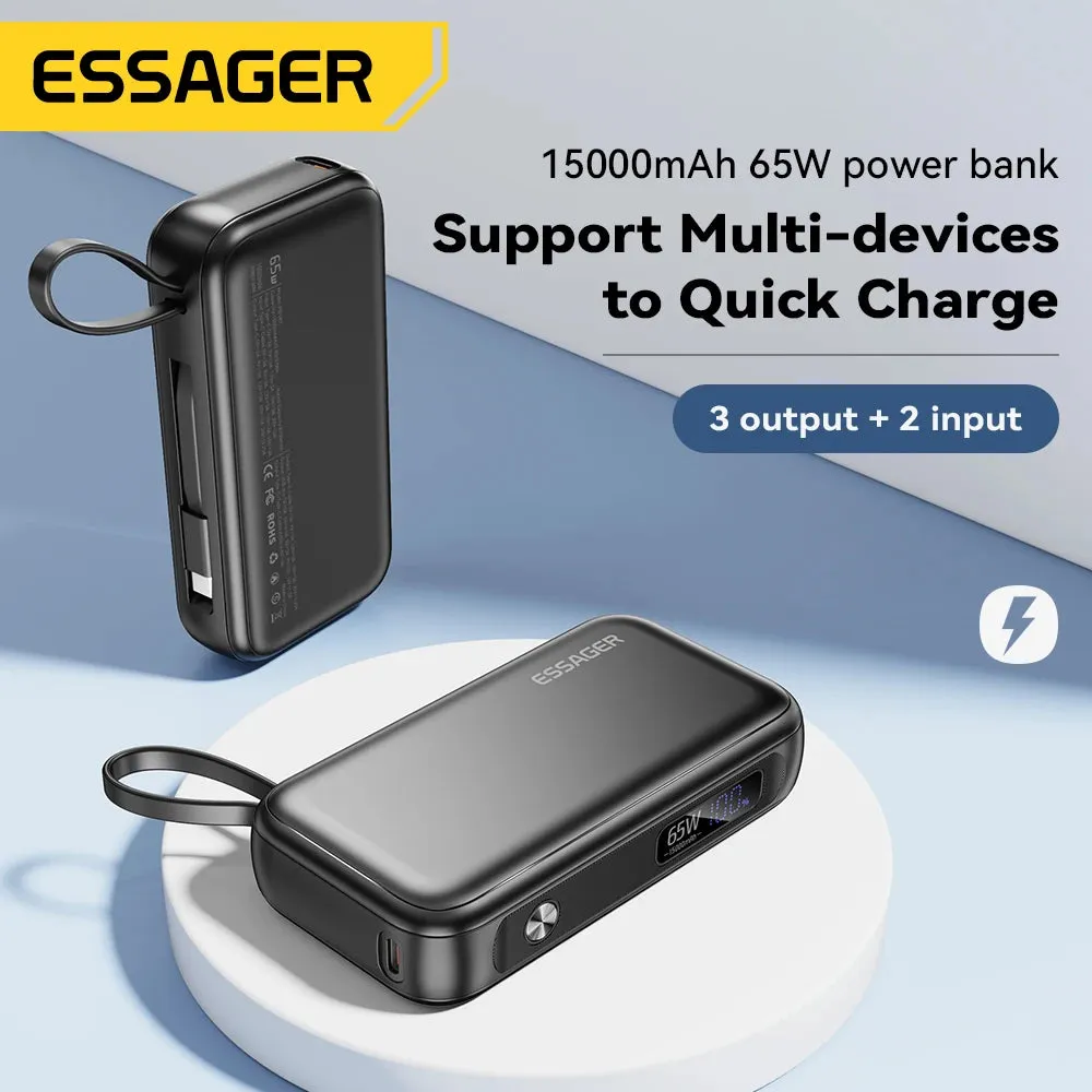 ESSAGER 65W 15000mAh Quick Charging Portable Power Bank