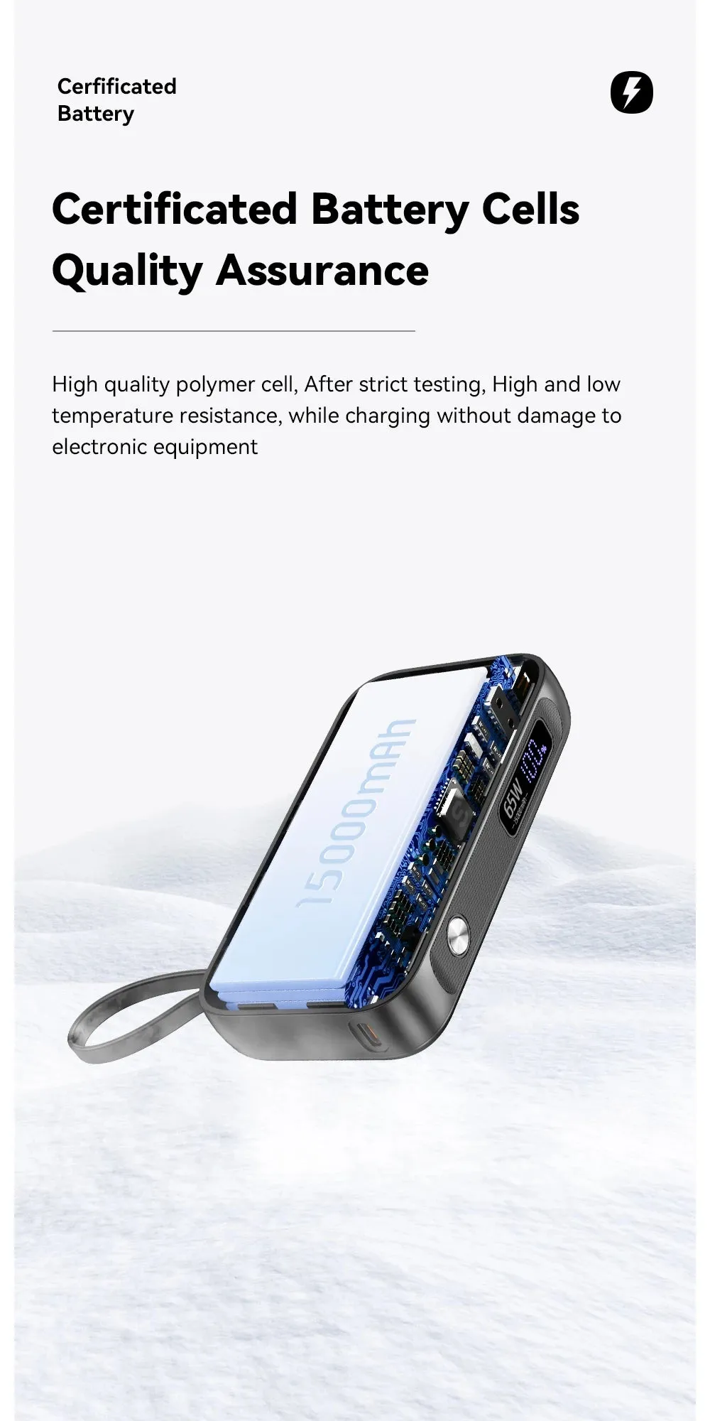 ESSAGER 65W 15000mAh Quick Charging Portable Power Bank