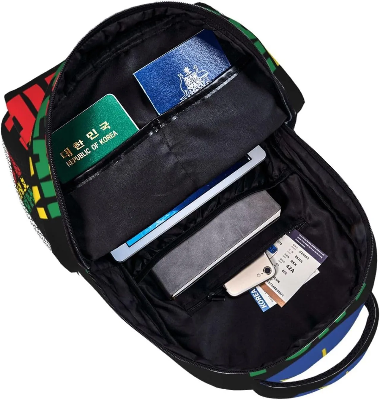 Ethiopia Flag The Ethiopian Is Here Backpack Casual Laptop Backpack Double Shoulder Bag Lightweight Backpack For Women Men Travel