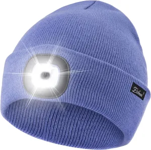 Etsfmoa Unisex Beanie with The Light Gifts for Men Dad Father USB Rechargeable Caps