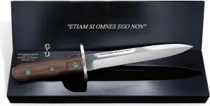 Extrema Ratio - 39-09 Special Edition, Fixed Blade Knife, Böhler N690 Steel Blade Hardened to 58 HRC, Satin Finish, Elegant Walnut Wood Handle, Precision Handcrafted in Italy, Durable Full-Tang Design, Special Presentation Box Included