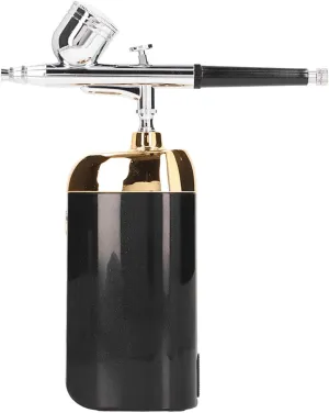Face Mist Bottle, Oxygen Facial Portable Airbrush, Black, Facial Steamer, Hydrating, ABS, Aluminum, Rubber, USB Charging, Multipurpose