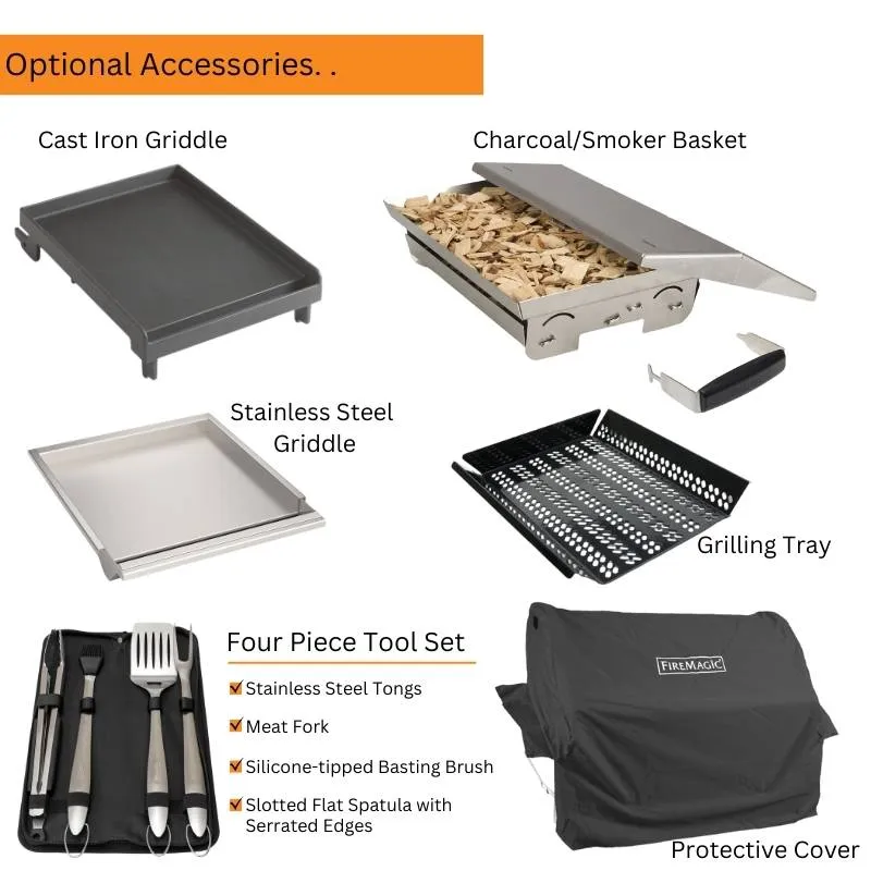 Fire Magic 30" Stainless Steel Built-In Charcoal Grill