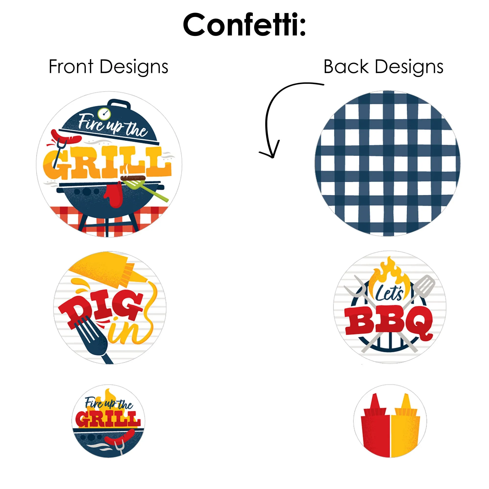 Fire Up the Grill - Summer BBQ Picnic Party Decor and Confetti - Terrific Table Centerpiece Kit - Set of 30