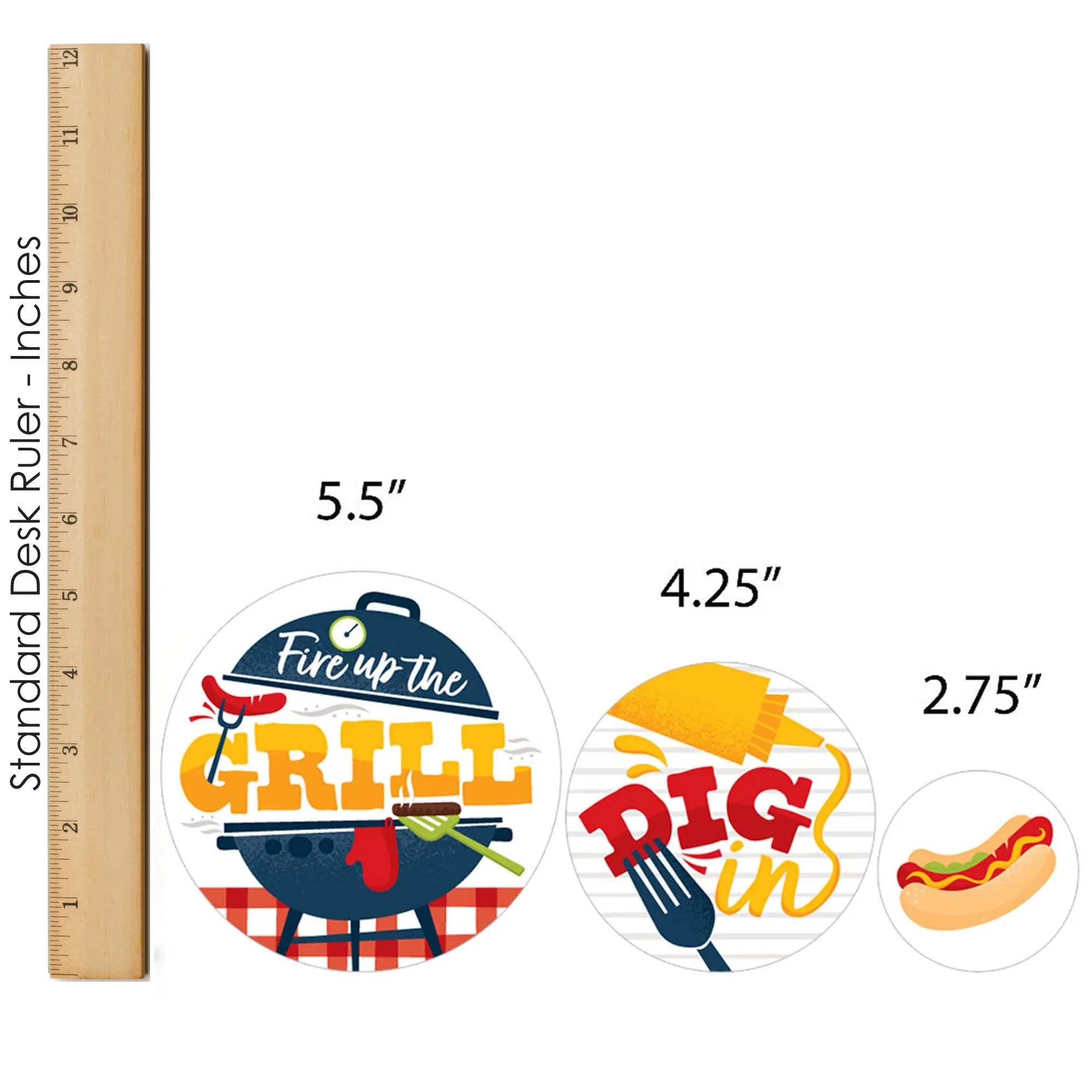Fire Up the Grill - Summer BBQ Picnic Party Decor and Confetti - Terrific Table Centerpiece Kit - Set of 30