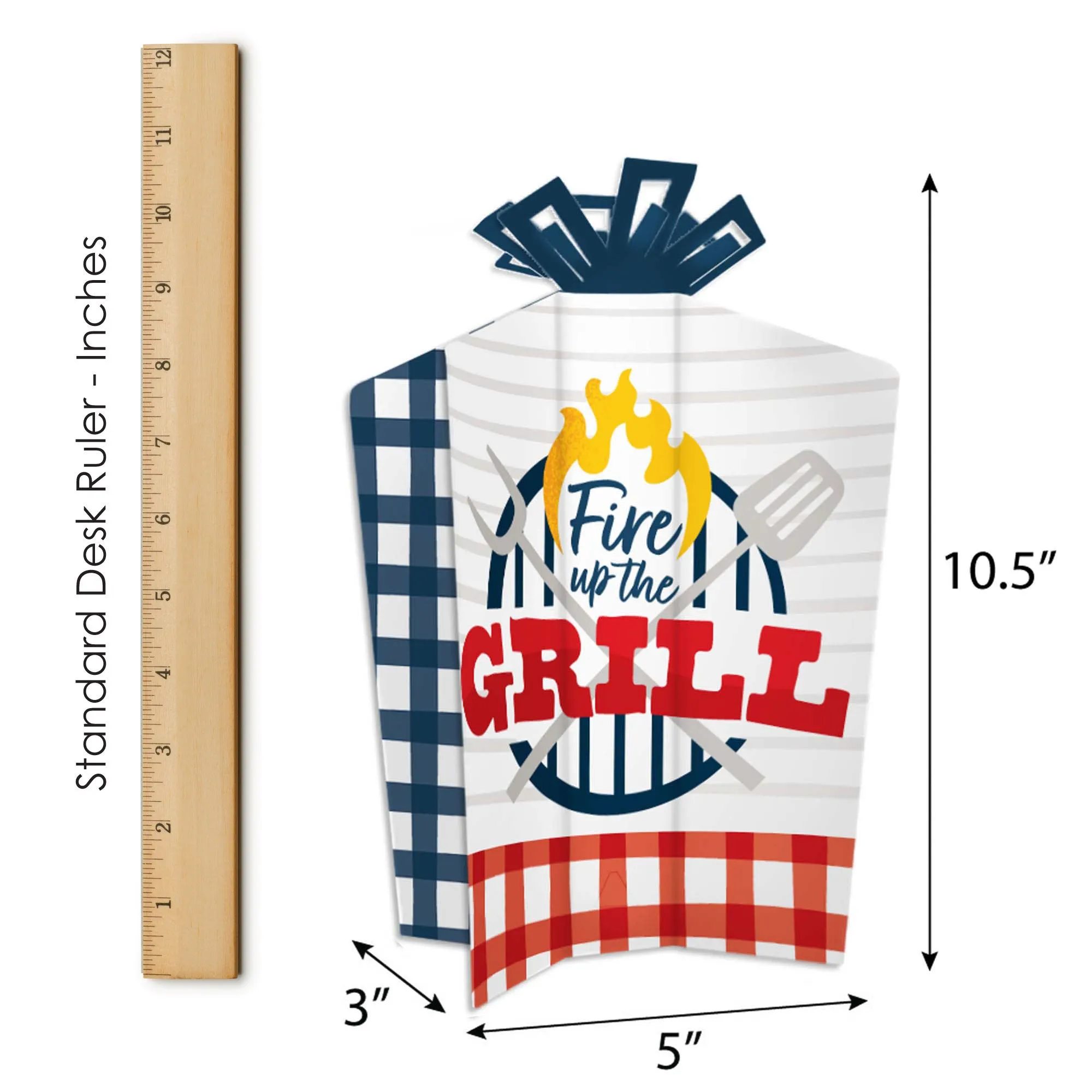 Fire Up the Grill - Summer BBQ Picnic Party Decor and Confetti - Terrific Table Centerpiece Kit - Set of 30