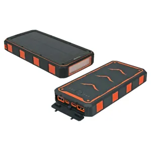Fleming S20 20000mAh Power Bank with Solar Energy - Black & Orange | 755790