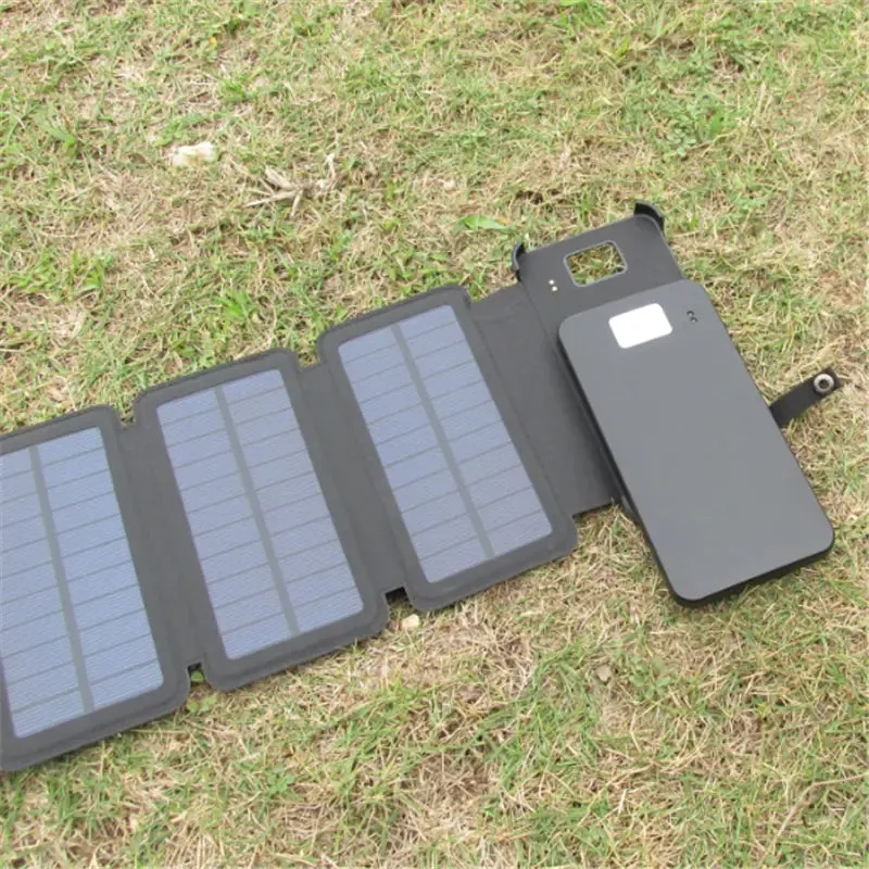 Foldable Solar Power Bank with Detachable Design