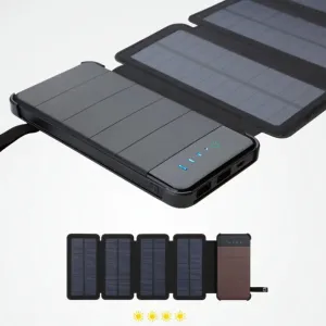 Foldable Solar Power Bank with Detachable Design