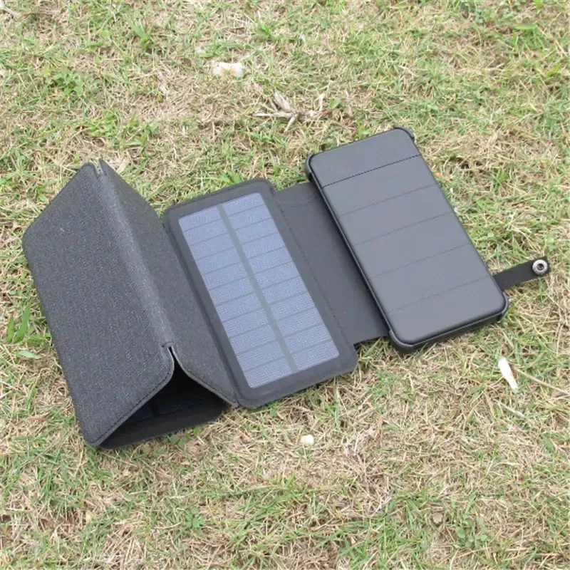 Foldable Solar Power Bank with Detachable Design