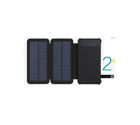 Foldable Solar Power Bank with Detachable Design