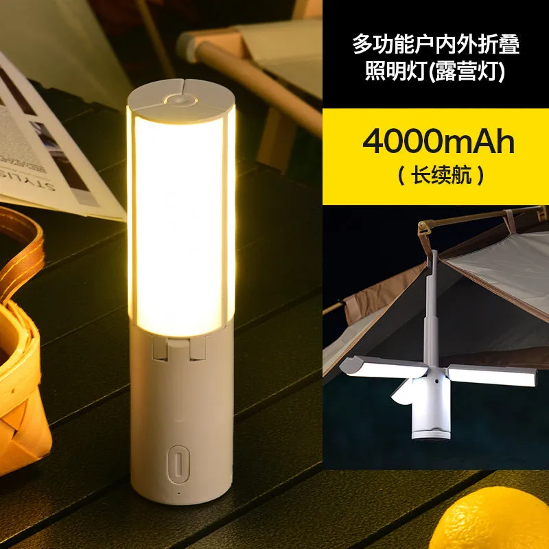 Folding Camping Lantern Rechargeable Hanging Tent Lights 3 Light Mode Portable Outdoor Emergency Hiking Fishing Collapsible Lamp