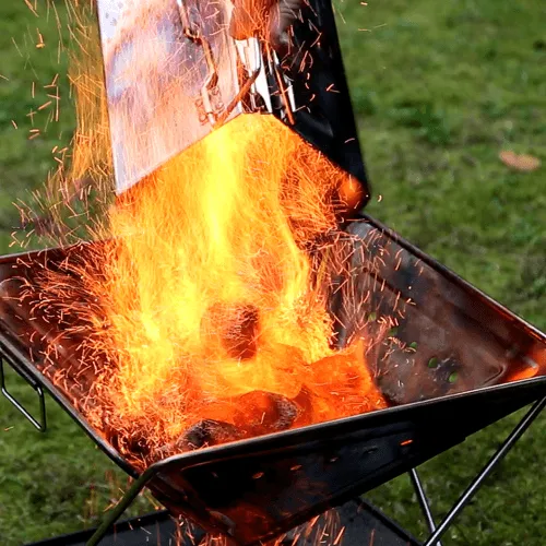 Folding Charcoal Starter and BBQ Bead starter