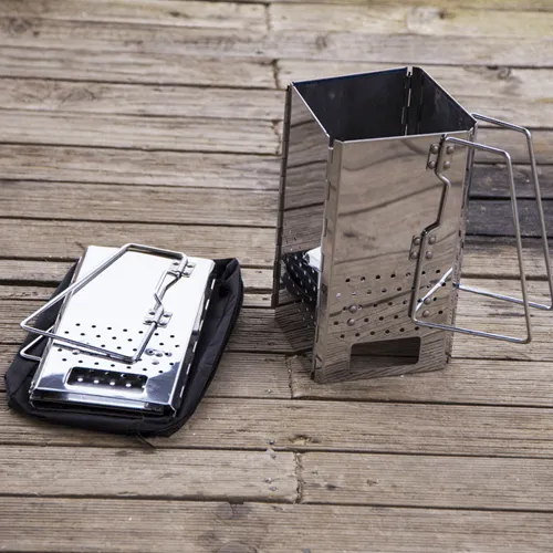 Folding Charcoal Starter and BBQ Bead starter