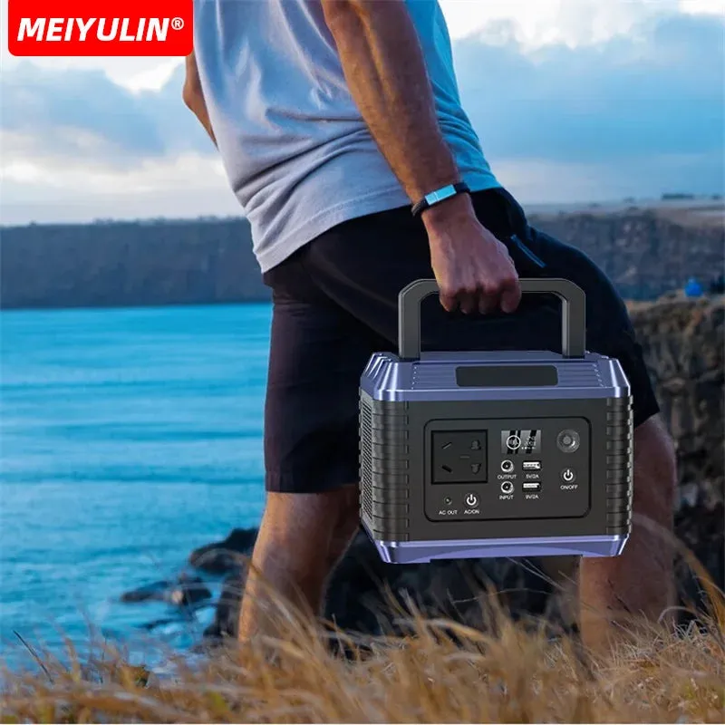 For Outdoor Portable 300W Power Station USB C DC Fast Charging 220V Emergency External Spare Battery Solar Generator For Camping