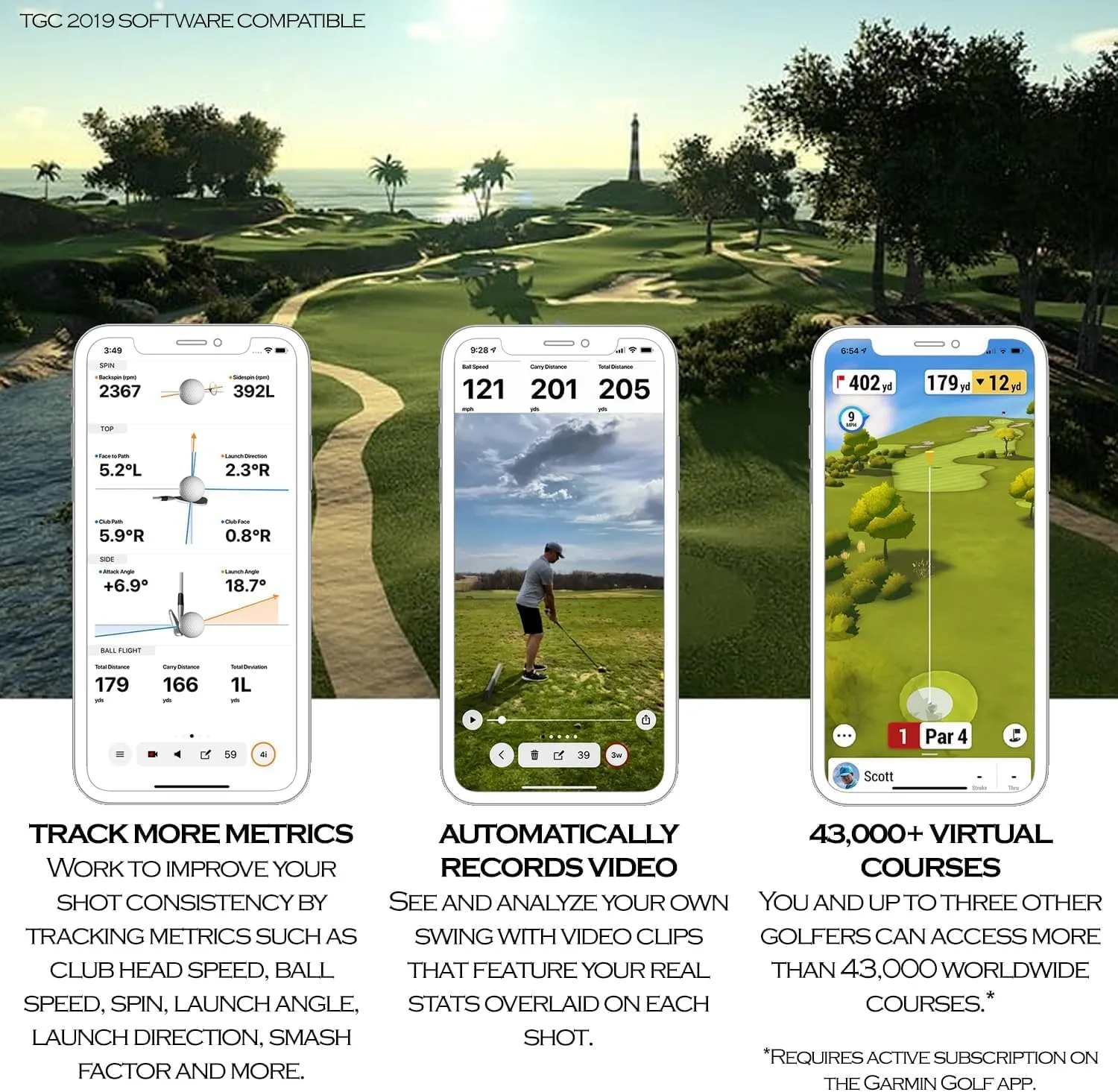 Garmin Approach R10 Portable Golf Launch Monitor | Take Your Game Home or Practice at The Driving Range | Track Metrics, Record Video or Play 43,000  Courses with Signature Series Gift Bundle