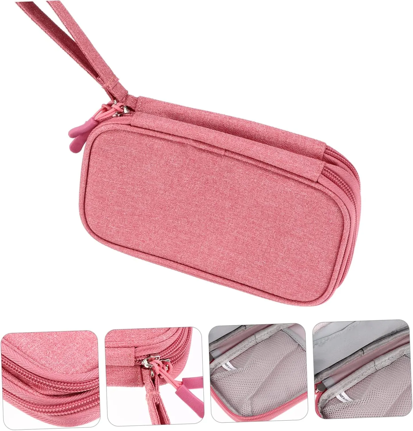 Gatuida 2 Pcs Earpiece Organizer Bag Power Bank Pouch Cable Storage Travel Cord Carrier Cable Sleeves Management Bag