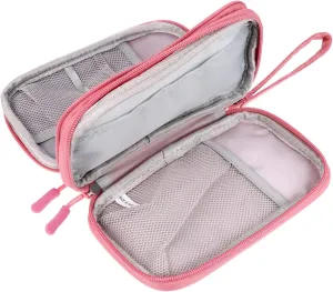 Gatuida 2 Pcs Earpiece Organizer Bag Power Bank Pouch Cable Storage Travel Cord Carrier Cable Sleeves Management Bag