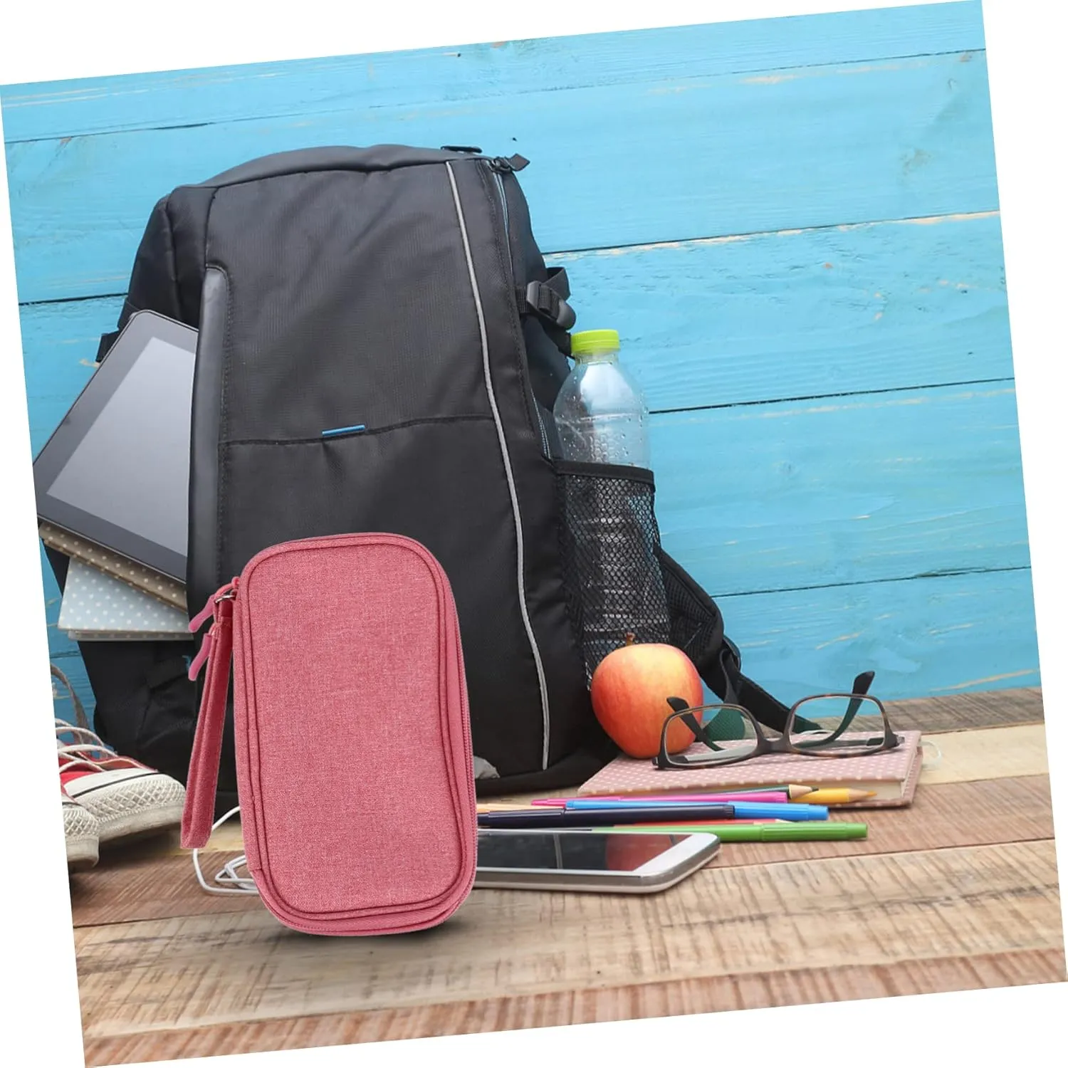 Gatuida 2 Pcs Earpiece Organizer Bag Power Bank Pouch Cable Storage Travel Cord Carrier Cable Sleeves Management Bag