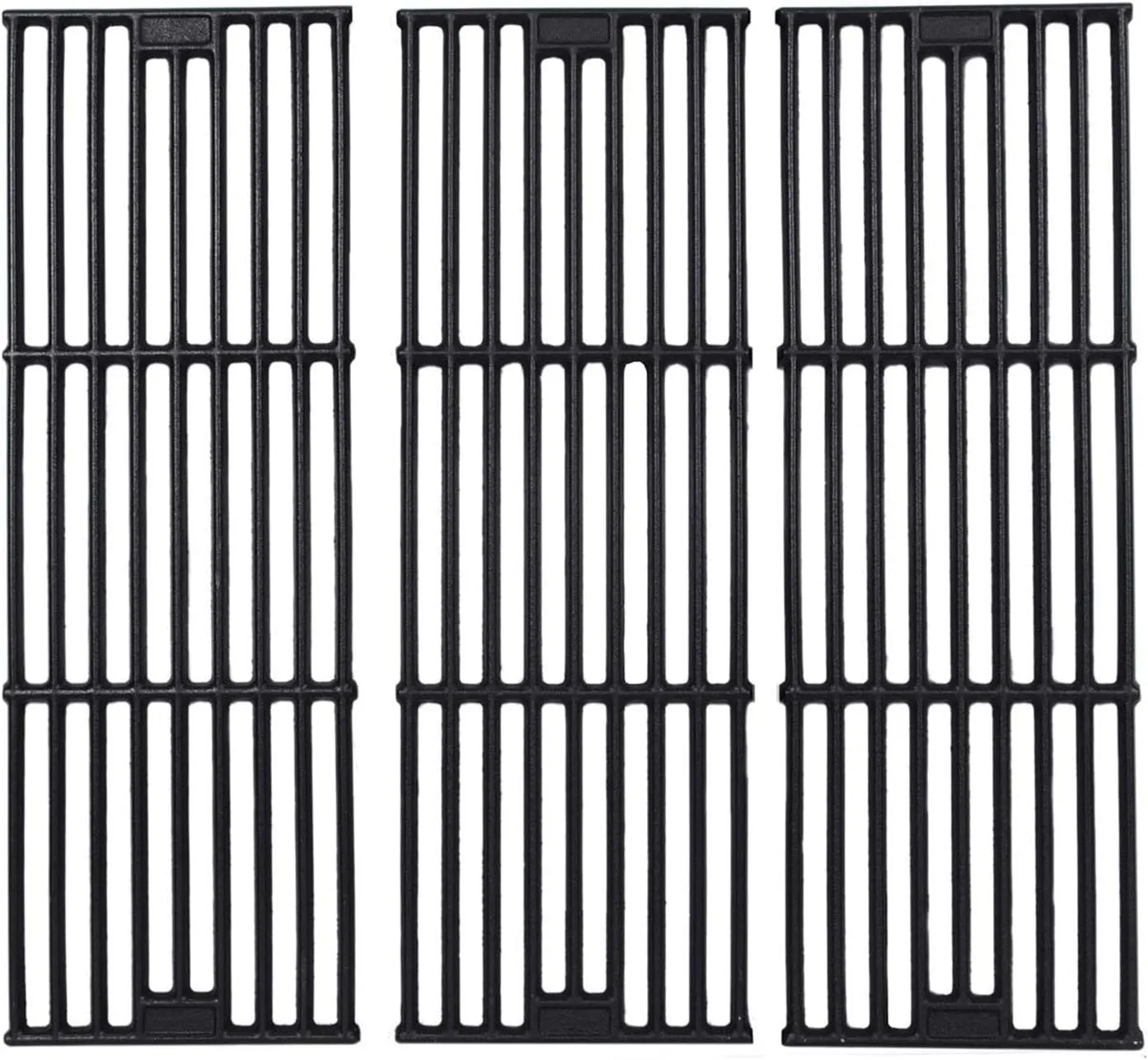 GGC Grill Grates Replacement for Chargriller 3001, 5050, 3008, 3030, 3725, 4000, 5252, King Griller 3008, 5252 and Others, 3 PCS Cast Iron Cooking Grid Grates(19 3/4" x 6 3/4" Each)
