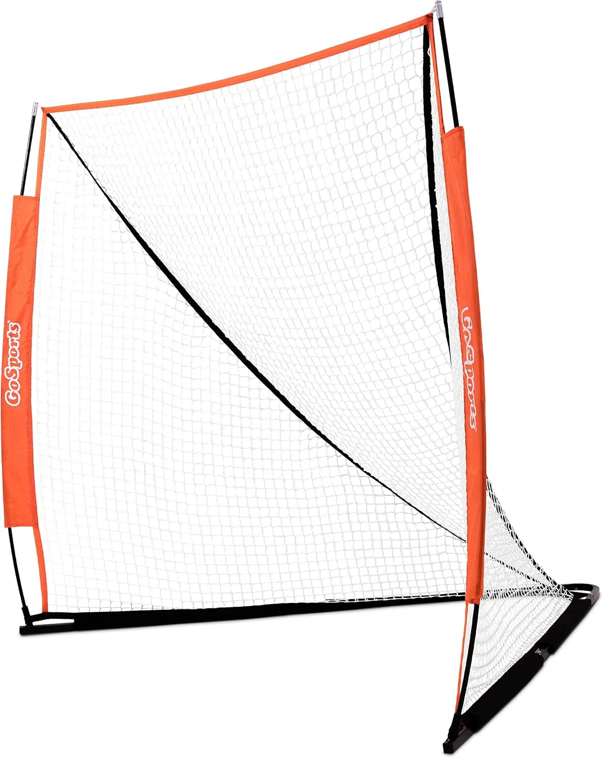 GoSports Regulation 6 ft x 6 ft Lacrosse Net - Steel Frame or Bow Style Frame - The Only Truly Portable Lacrosse Goal, Backyard Setup in Minutes