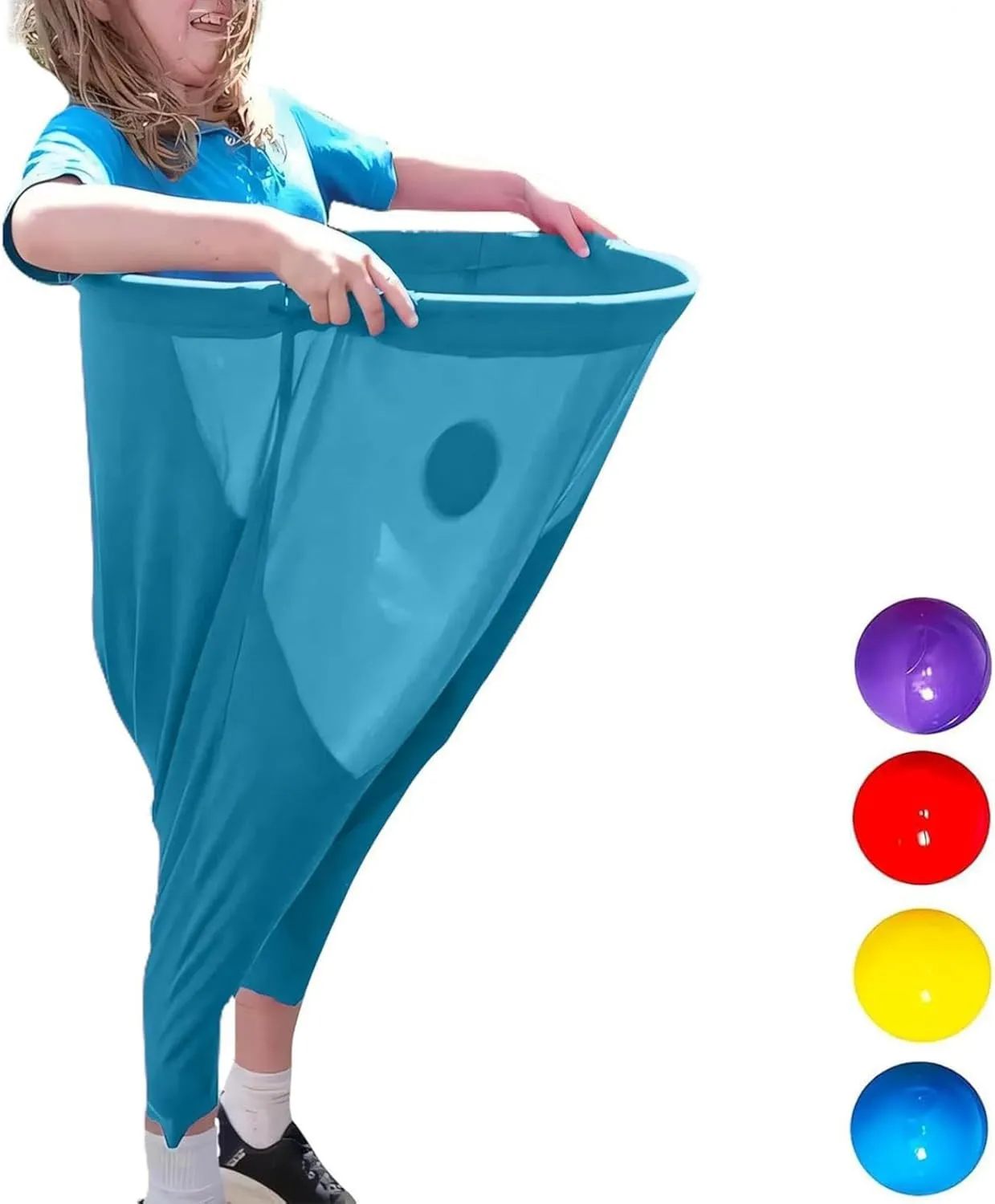 Granny Pants Yard Game Set, Funny Giant Outdoor Party Game, Durable Freaky Party Games Pants with 2 Bouncy Balls, Large Bean Bag Toss Can, Tossing Holder, Family Reunion Game