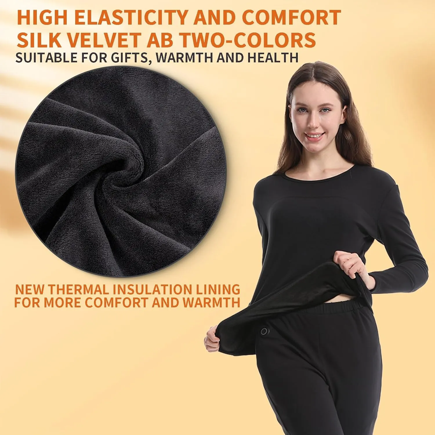 Graphene Heated Thermal Underwear Set 20 Heating Zones, Soft Fleece Lined, APP Control, USB Electric Heated Base Layer