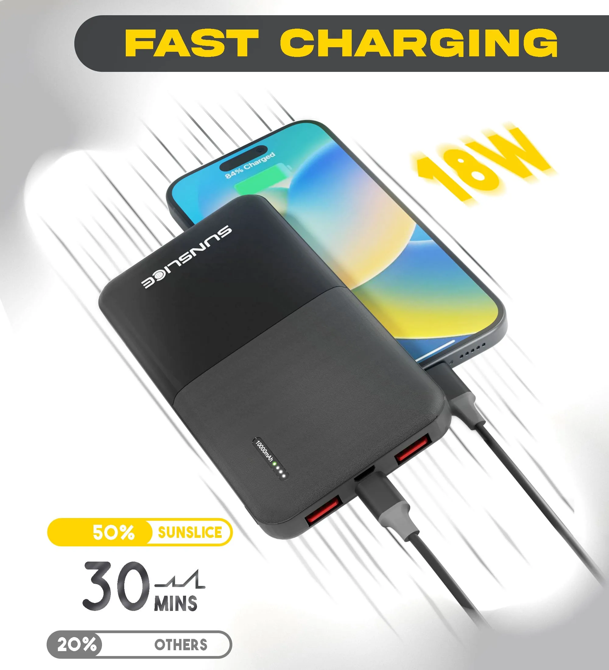Gravity 10'000 mAh - Fast Portable Power Bank