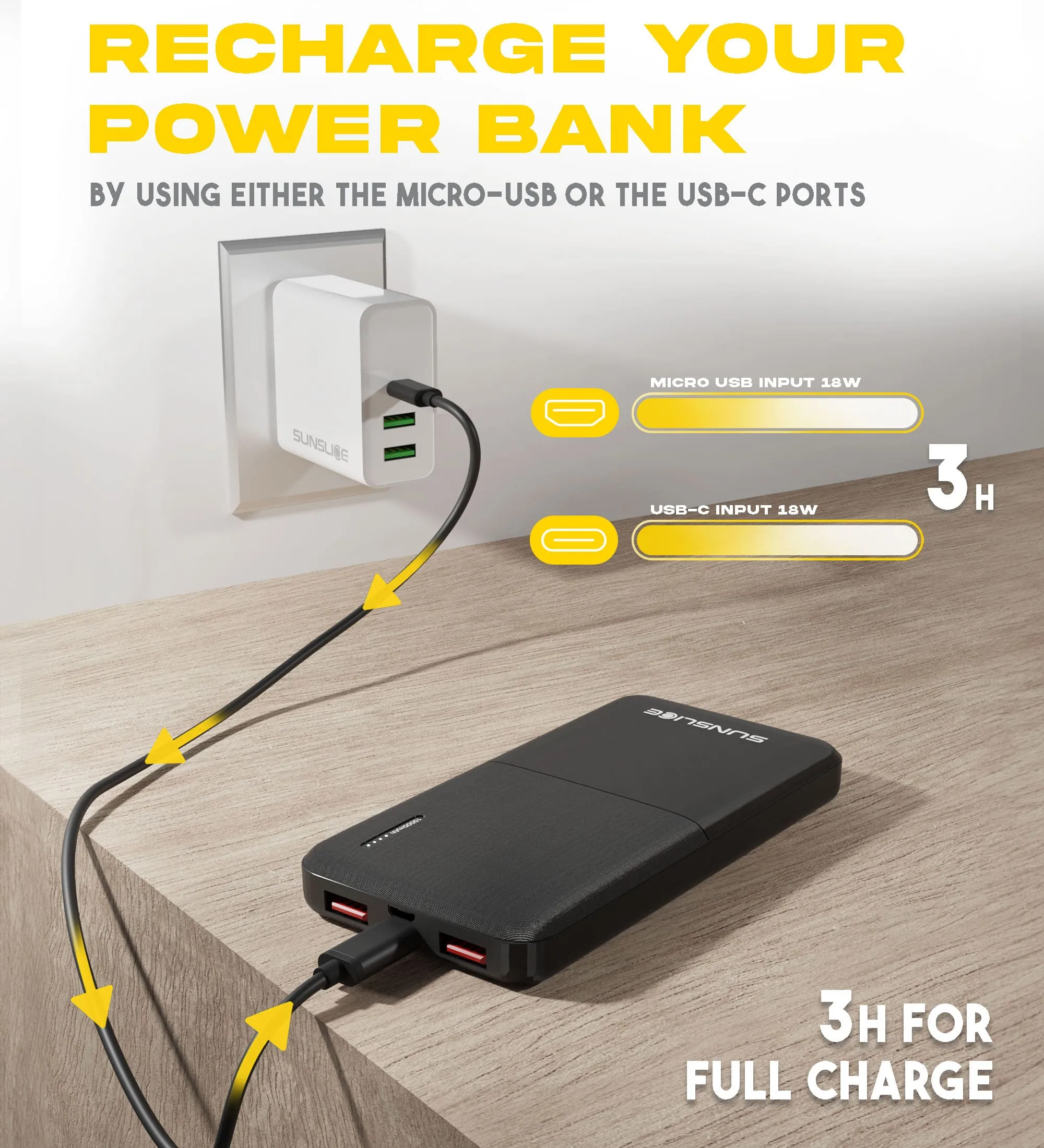 Gravity 10'000 mAh - Fast Portable Power Bank