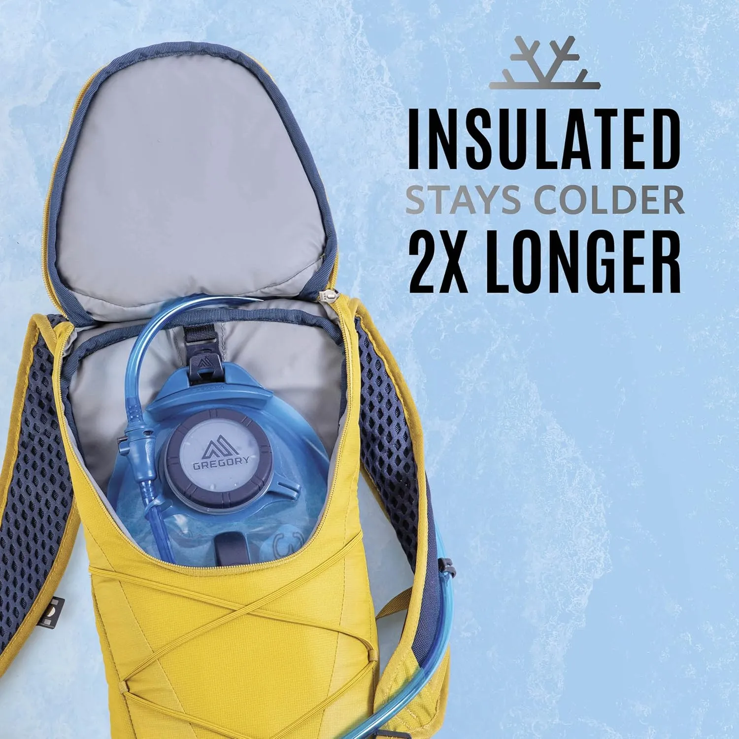 Gregory Tempo 6L H2O Unisex Day Hiking/Backpacking Hydration/Mountain Biking Backpack, Insulated Hydration Sleeve for Water Bladder w/ 2L Reservoir Included, One Size Fits All, Carbon Bronze