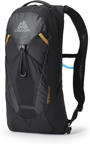 Gregory Tempo 6L H2O Unisex Day Hiking/Backpacking Hydration/Mountain Biking Backpack, Insulated Hydration Sleeve for Water Bladder w/ 2L Reservoir Included, One Size Fits All, Carbon Bronze