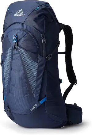 Gregory Zulu 45L Unisex Hiking/Backpacking Pack, Freefloat Hipbelt, Internal Hydration Sleeve For Water Bladder, (Reservoir Not Included), Medium/Large, Halo Blue
