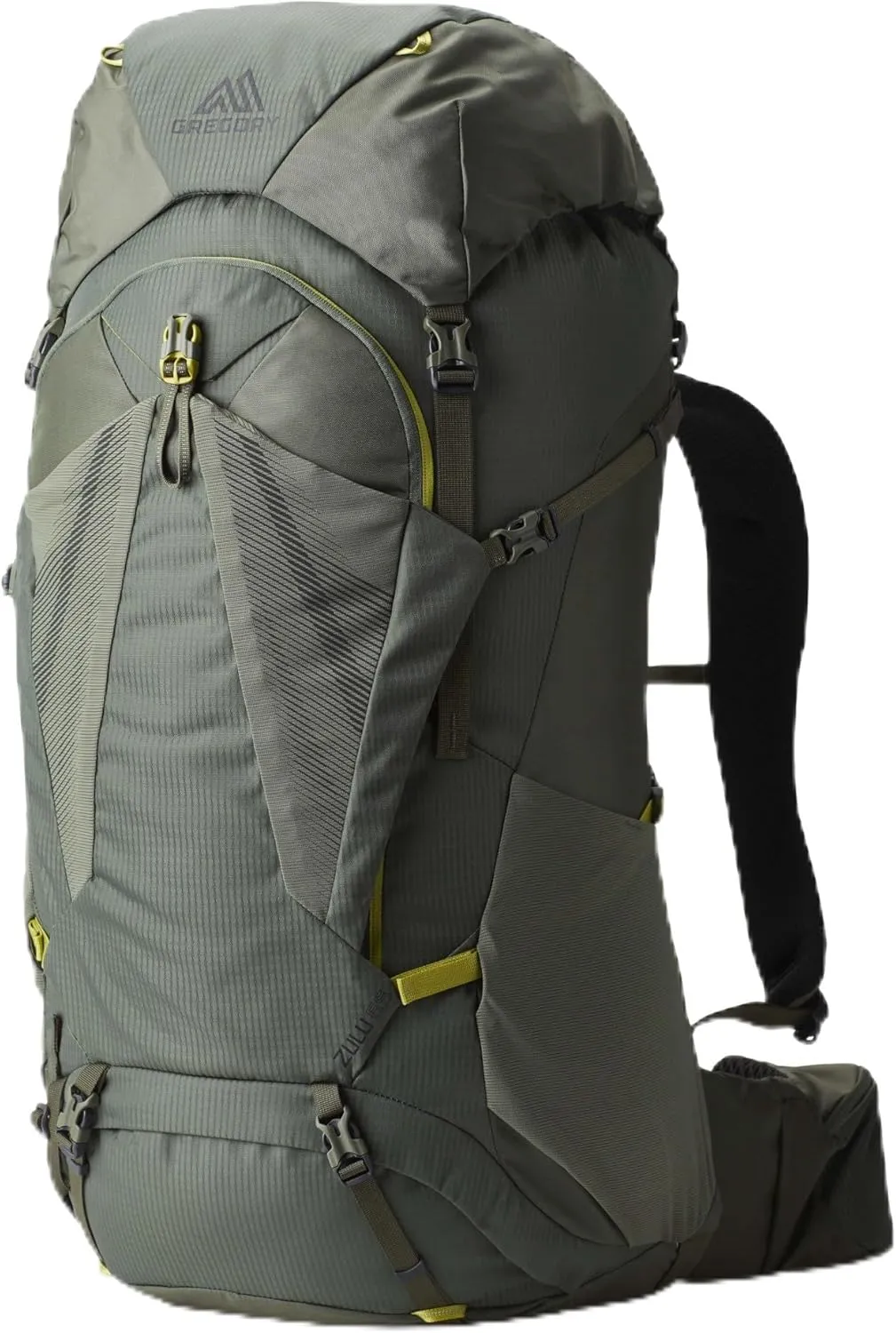 Gregory Zulu 65L Plus Size Unisex Hiking/Backpacking Pack, Freefloat Hipbelt, Internal Hydration Sleeve For Water Bladder, (Reservoir Not Included), Medium/Large Plus Size, Forage Green