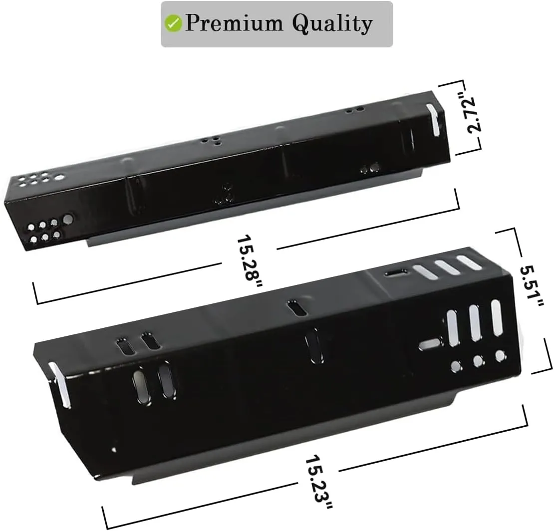 Grill Heat Plate Replacement for Dyna-Glo 5 Burner DGH474CRP DGH485CRP DGH483CRP, Dyna-Glo 4 Burner DGH450CRP Grills, Porcelain Steel Heat Plate for Revoace GBC1793W, 5 Pack
