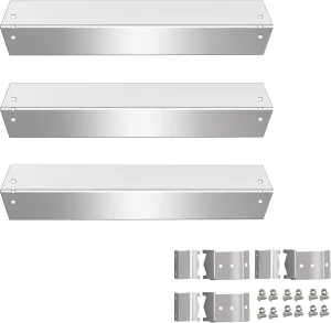 Grill Heat Plates Shield Stainless Steel Burner Cover BBQ Replacement Parts for Chargriller 5050, 5060 Duo Gas Charcoal 3001, 3008, 3030, 4000, 4208, 5072, 5252, 3-pack Flavorizer Bar Heat Deflector