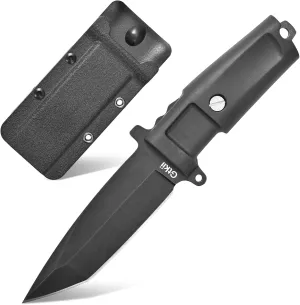 GTK34 Fixed Blade Knife AUS-8 Steel Blade Full Tang Nylon Fiberglass Handle Compact EDC Tool Fixed Knifes for Outdoor Camping Adventure Survival